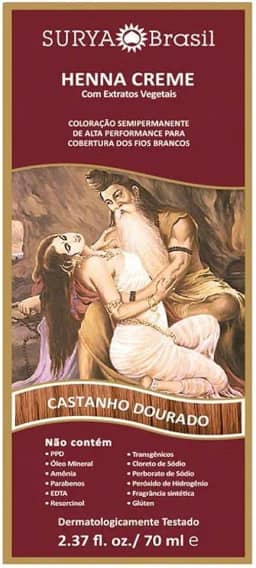 Tintura Creme Henna Surya Castanho Dourado Surya