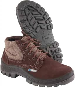 Botina Nobuck Café 50B26-CB-BP Marluvas Biqueira Plástica