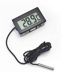 Termômetro digital profissional com tela LCD eletrônica portátil para geladeira/freezer/aquário/temperatura do tanque de peixes - preto