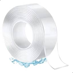 Fita Dupla Face Transparente 3m x 20mm – Super Aderente, Reutilizável e Lavável | Fixação Forte Sem Furos para Cozinha, Banheiro e Organização Doméstica