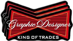 (Pacote com 3) Adesivo de designer gráfico para artista visual profissional criativo, criativo digital, criador de conteúdo, decalque de vinil para laptops, tablets e escritórios, 7,6 cm