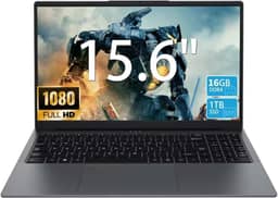 Laptop para jogos de 15,6 polegadas – Processador AMD Ryzen 7 5825U (8C/16T, 2,0-4,5GHz), placa de vídeo AMD Radeon, 16GB DDR4 RAM 1TB NVMe SSD com KB retroiluminado, leitor de impressão digital