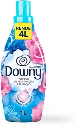 Downy Amaciante Concentrado Brisa de Verão 1L, Rende 4L, Perfume com Notas de Flores e Ar fresco