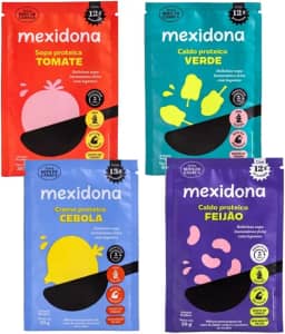SOPA DE CANECA PROTEICA SAUDÁVEL SEM GLÚTEN - MEXIDONA KIT TODOS 4 SABORES