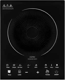 Fogão Cooktop Elétrico de Indução 110v ou 220v Portátil 1 Boca 1800W Preto com Mesa de Vidro Vitrocerâmico (220V)