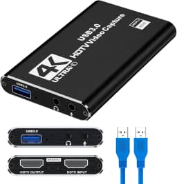 Placa Captura Vídeo 4k Full Hd 1080p 60fps Hdmi Para Usb 3.0 Live Stream Para Nintendo Switch PC Streaming Live PS5 PS4 Xbox Captura Externa GRUPO FIRST SHOP