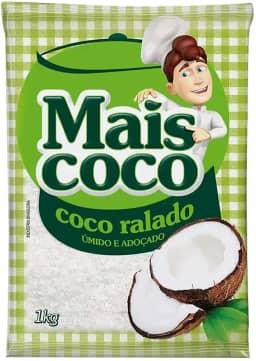 Coco Ralado Mais Coco Umido e Adoçado 1Kg