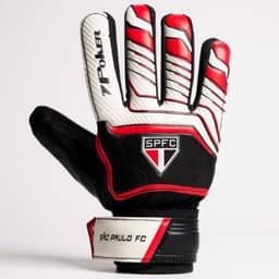 Luva de Goleiro Sao Paulo Infantil FC Futebol Tricolor Oficial Licenciada Criança Juvenil Jovem Original Macia Resistente Jogo Treino Qualidade Profissional