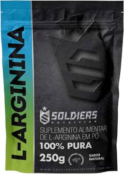 Arginina 250g - 100% Puro Importado - Soldiers Nutrition