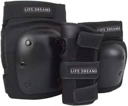 Kit de Proteção Patins Skate Bicicleta Completo Joelheira Cotoveleira Munhequeira Life Dreams (GG)