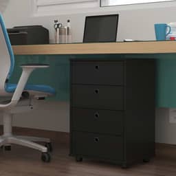 Gaveteiro para Escritório Arquivo Para Documentos Gaveteiro Classic Preto