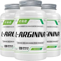 Kit 3x L-Arginina 1300mg 120 cápsulas - FNB Sports