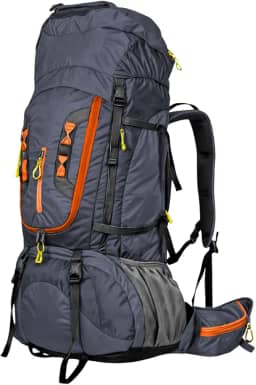 Mochila Cargueira 80L para Camping, Trilha e Viagem – Impermeável, Resistente e Ergonômica com Sistema de Ventilação, Alças Acolchoadas e Múltiplos Compartimentos