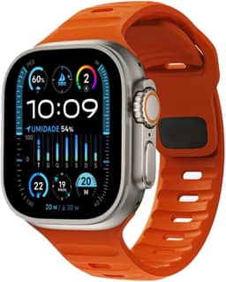 Pulseira de Silicone Mariner Para Apple Watch 42mm 44mm 45mm Ultra 1 e 2 de 49mm