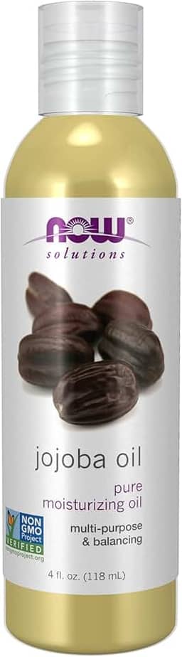 Agora soluções, óleo de jojoba, 100% puro hidratante e óleo multiuso para rosto, cabelo e corpo, 4 onças