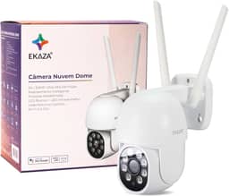 EKAZA Câmera de Segurança Externa Inteligente Nuvem Dual Dome, WiFi, IP65, H 310°/ V 140°, Compatível com Amazon Alexa e Google Assistant - EKJS-T3188