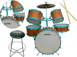 Bateria Infantil Gope De Madeira Evern Completa E Resistente (VERDE)