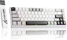 ATTACK SHARK X68MAX HE Teclado gamer de alumínio com fio de gatilho rápido,precisão de 0,005 mm,interruptor magnético de efeito Hall,taxa de pesquisa de 8000 Hz,latência de 0,08 ms,RGB(Estrela Branca)