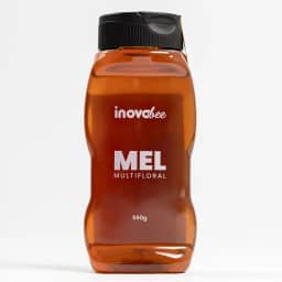 Mel Puro 100% Natural 560g | Bisnaga Upside Down com sistema Corta-Pingo | Embalagem sem Desperdício | Mel Multifloral Artesanal | Produção Sustentável | Apoio ao Pequeno Apicultor