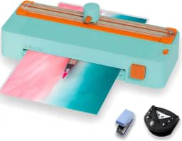 Plastificadora Laminadora Refiladora A4 3 Em 1 260w Abs 70mic 125mic Com Cortador Redondo E Furador Gl618 (220V)