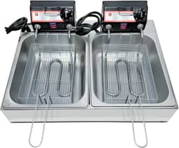Fritadeira Elétrica Industrial 2 Cubas 10L - Grandes Quantidades em Frituras - Profissional (220volts)