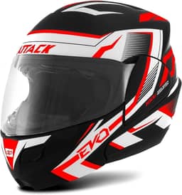 CAPACETE ESCAMOTEÁVEL PRO TORK ATTACK EVO FOSCO PRETO - VERMELHO TAM. 60