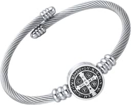 Bracelete São Bento Em Aço Inox 316 Para Presente Masculino