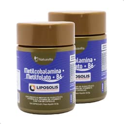 Metilcobalamina B12 +Metilfolato Ácido Fólico +Vitamina B6 + Vit E + TCM Lipossomal Alta Absorção (2 und. 240 cápsulas)
