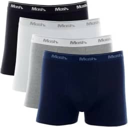 Kit 4 Cuecas Cot Liso Elast MashMasculino