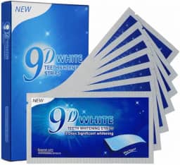 Fitas Branqueadoras white para Dentes, 9D, 14 fitas, 7 envelopes, Efeito em 3 Dias, Sabor Menta