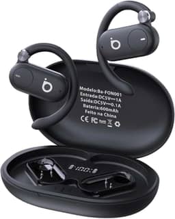 Fones de Ouvido Sem Fio Basike D91, Bluetooth 5.4, Estéreo Hi-Fi, Tela LED, 100h Standby, Leve e Confortável, Ideal para Corrida e Exercícios (Preto)