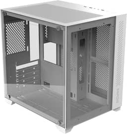 GABINETE GAMER FORCEFIELD WHITE GHOST - FRONTAL E LATERAL EM VIDRO - PCYES - GFFWGP - PCYES