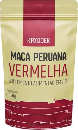 Maca Peruana Vermelha Em Pó Premium - 150G Pura Energia Natural - Gelatinizada - Para Homens e Mulheres - Maca Peruana Importada - Pura Sem Aditivos - Krydder Superalimentos