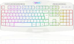 Teclado Gamer Membrana Redragon Harpe 2 Branco (ABNT2;)