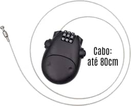 WR CRAZY SHOP Cadeado para Capacete de Moto Preto Com Senha