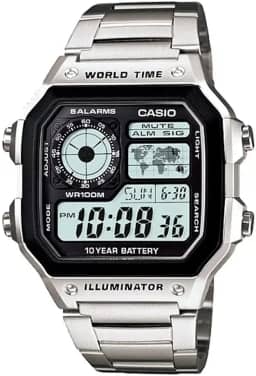 Relógio Casio Masculino Digital World Time AE-1200WHD-1AVDE