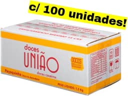 Paçoca Rolha 1,5kg c/100 União - Embaladas individualmente