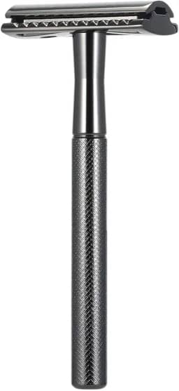 Btuty Navalha de barbear de aço inoxidável de borda dupla Navalha de barba de segurança Remoção manual do bigode Ferramenta de barbear tradicional para viagens em casa de hotel aparelho de barbear