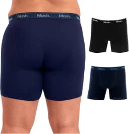 Kit 2 Cuecas Boxer Plus Size Mash Antiassadura Cotton Algodão Respirável Masculina