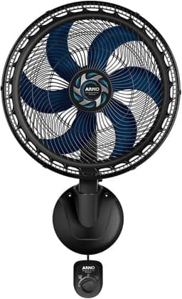 Ventilador de Parede Arno Xtreme Force Breeze 50cm VB51, 126W, 6 Pás, 3 Velocidades, Modo Sono Tranquilo, Oscilação 80º, 110V