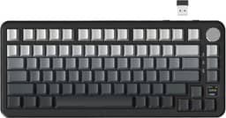 ATTACK SHARK X85 PRO Teclado mecânico sem fio com tela TFT e botão,teclado gamer com junta 75% QMK,com fio 2.4G/BT/USB-C,switch linear hot-swappable,4000mAh,NKRO,RGB PC/MAC(Moonlight)