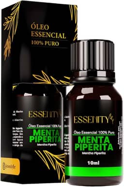 Óleo Essencial de Menta Piperita - Hortelã Pimenta 10ml 100% Puro – Refrescante, Energizante, Dor de Cabeça, Aromaterapia, Massagem, Bem‑Estar – ESSENITY