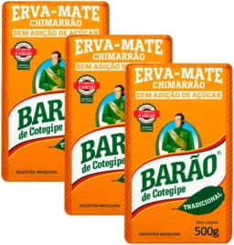 Erva Mate Tradi Vácuo Chimarrão Barão Cotegipe 3und 500g cada
