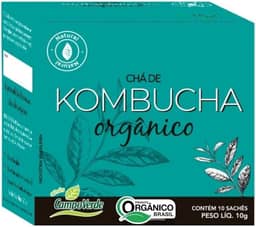 Chá Kombucha Orgânico - chá fermentado (10 sachês) - Campo Verde