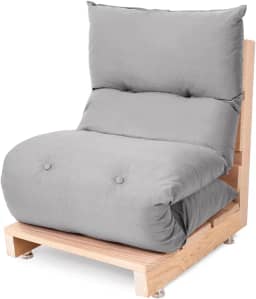 Futon de Espuma Almofada Dobrável Solteiro Cinza Claro 170x60cm - BF Colchões