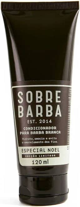 Condicionador Para Barba Branca - Especial Noel 120Ml, Sobrebarba, Marrom