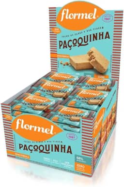 Paçoca FLORMEL Zero Açúcar- Caixa com 24 Unidades