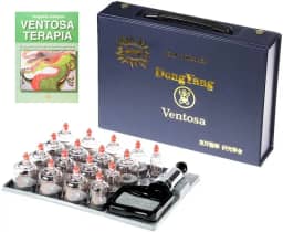 Kit de Ventosa 17 Copos Dong Yang com livro de Ventosaterapia