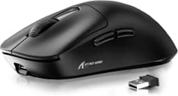 ATTACK SHARK X3 Mouse SUPERLIGHT 49g,sensor de jogo PixArt PAW3395,mouse de jogo sem fio/com fio BT/2.4G,6 DPI ajustáveis até 26000,Kailh GM8.0,mouses de escritório para Win11/Xbox/PC/Mac (preto)