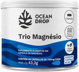 Trio Magnésio 60 cápsulas 720 mg Ocean Drop